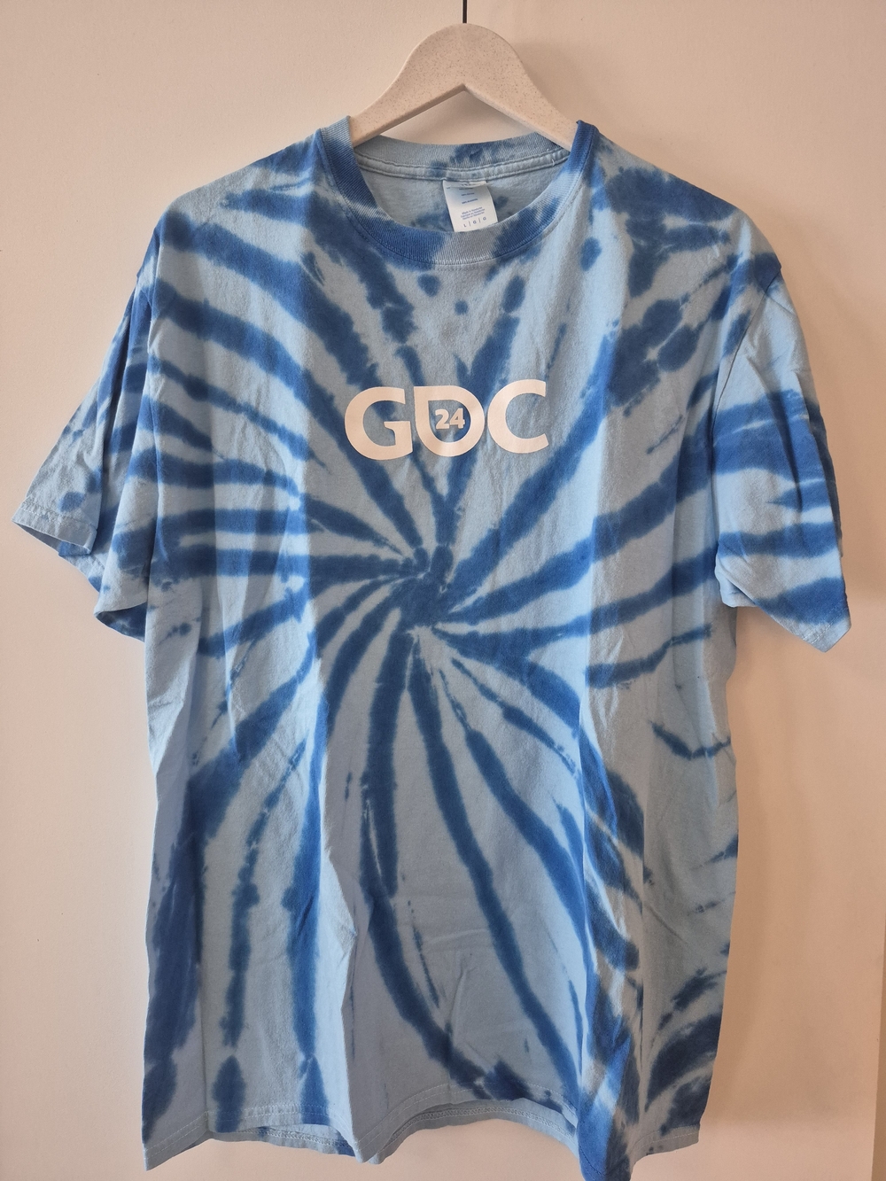 GDC 2024 Blue Tie-Dye Cotton Men's T-Shirt